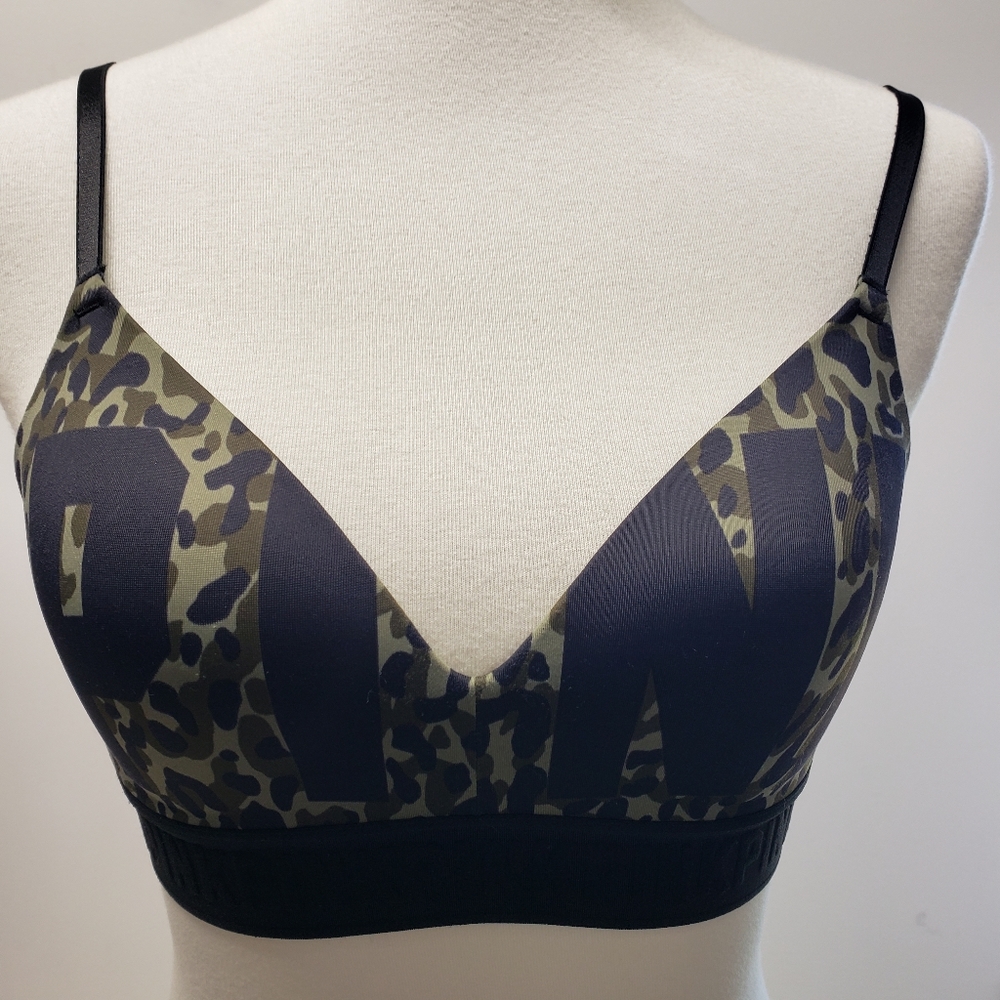 PINK VS Camo Animal Print Wireless Bra Size 32C